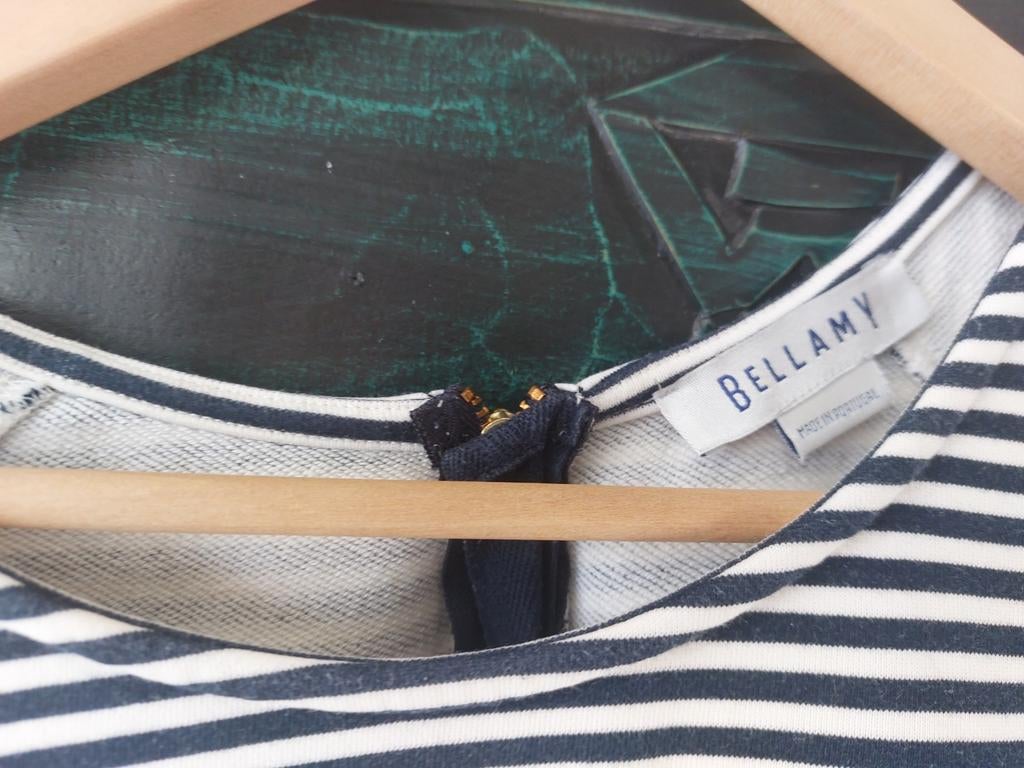 Bellamy gestreepte jurk met ritsdetail xxl, Blauw, Jurk, Bellamy, Ophalen of Verzenden