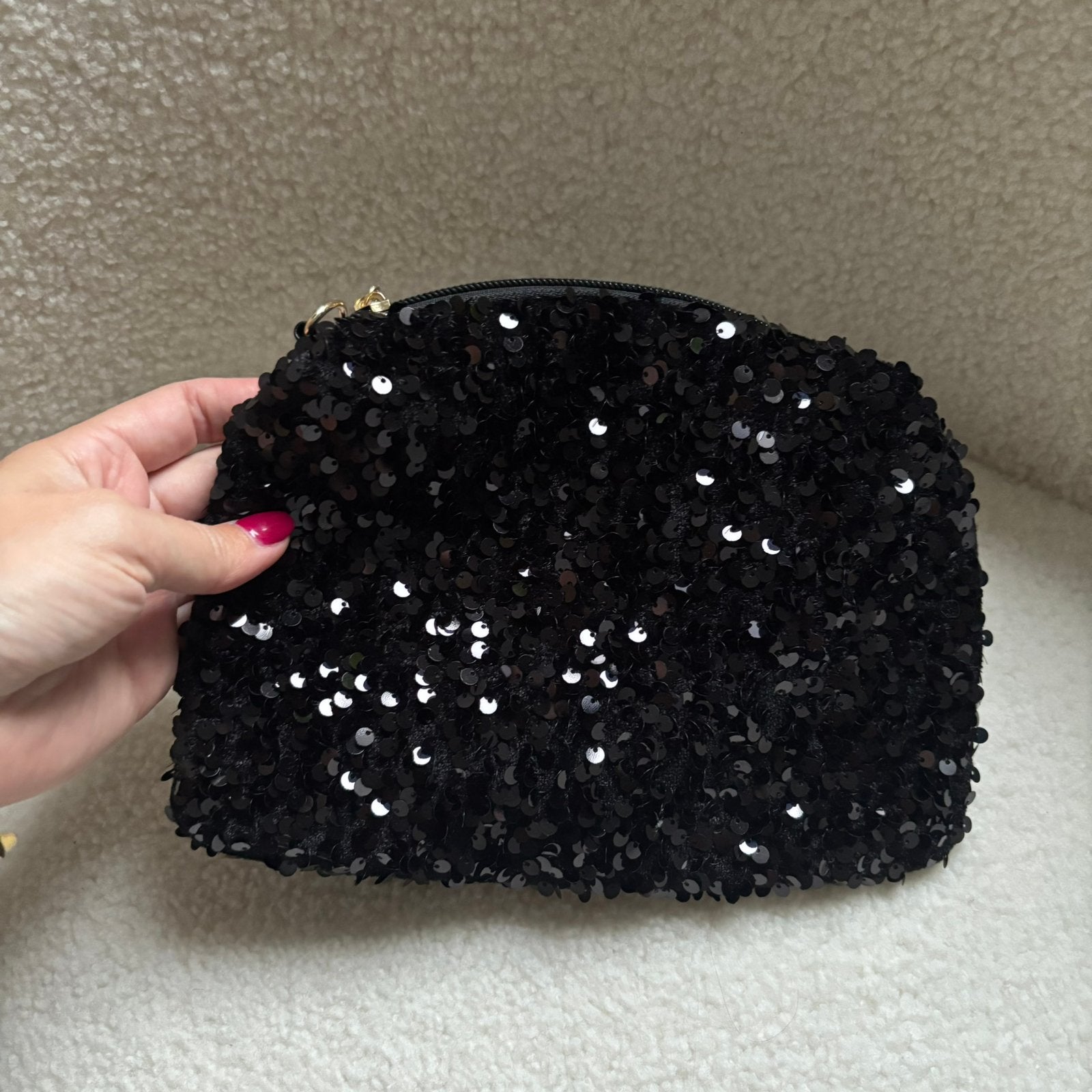 Glitter clutch zwart pailletten, Ophalen of Verzenden, Nieuw, Zwart