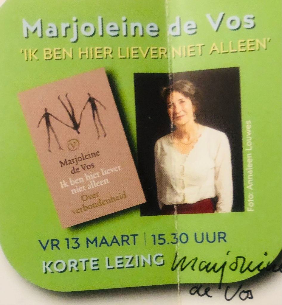 Gesigneerd door Marjoleine de Vos, programma Boekenweek 2026, Ophalen of Verzenden, Nieuw, Marjoleine de Vos