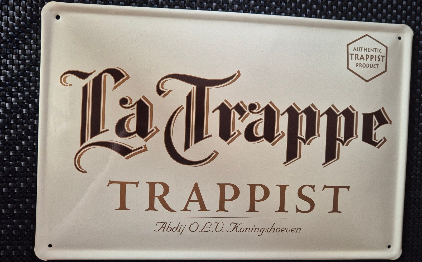 La Trappe Trappist reclamebord 2014 - 30x20 cm, Ophalen of Verzenden