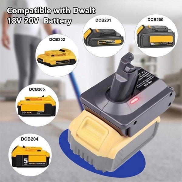 Accu adapter omvormer USB Led Makita Milwaukee DeWALT Dyson