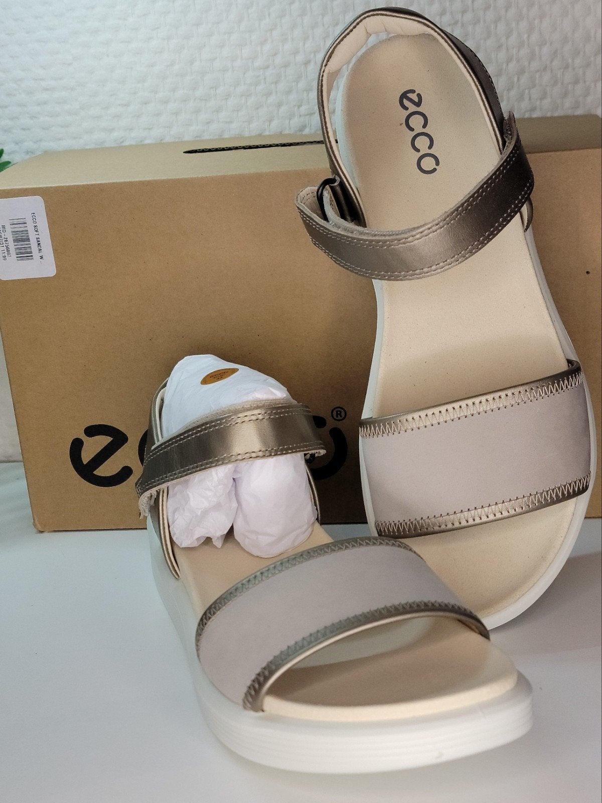 Nieuwe Ecco Soft Sandalen W - Maat 39 - Snelle verzending!, Ecco, Overige kleuren, Nieuw, Sandalen of Muiltjes