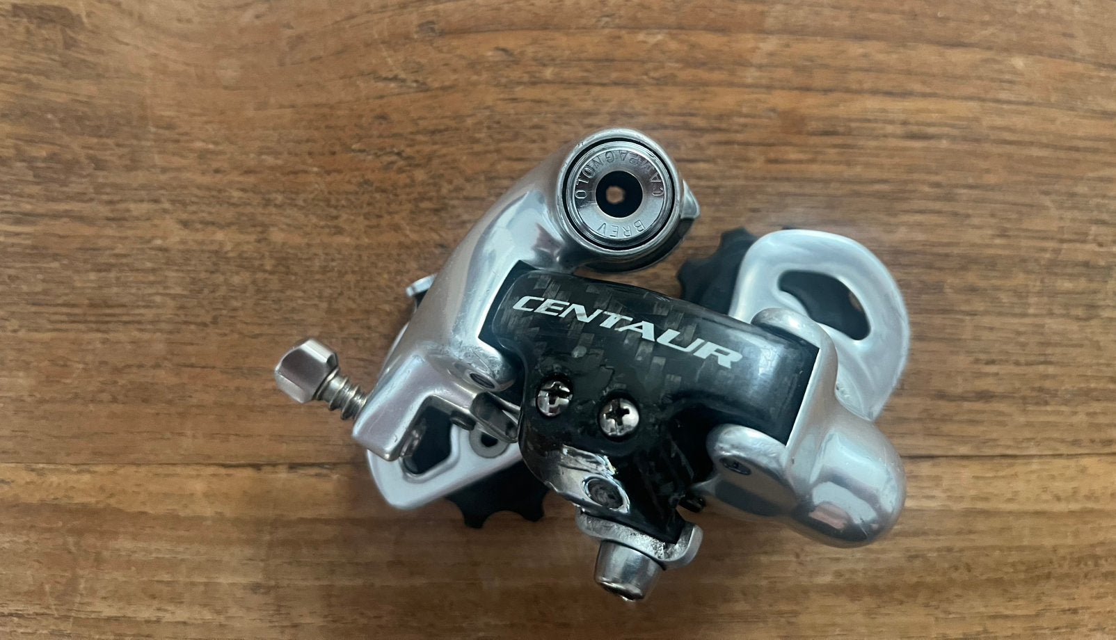 Campagnolo Centaur carbon achter derailleur 10sp dubbel gebr, Fietsen en Brommers, Gebruikt, Ophalen of Verzenden, Derailleur of Ketting