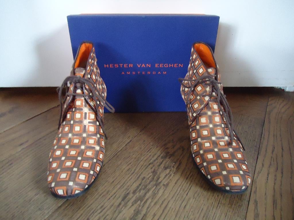 z.g.a.n. retro Hester van Eeghen schoenen maat 36, Bruin, Lage of Enkellaarzen, Ophalen of Verzenden, Zo goed als nieuw