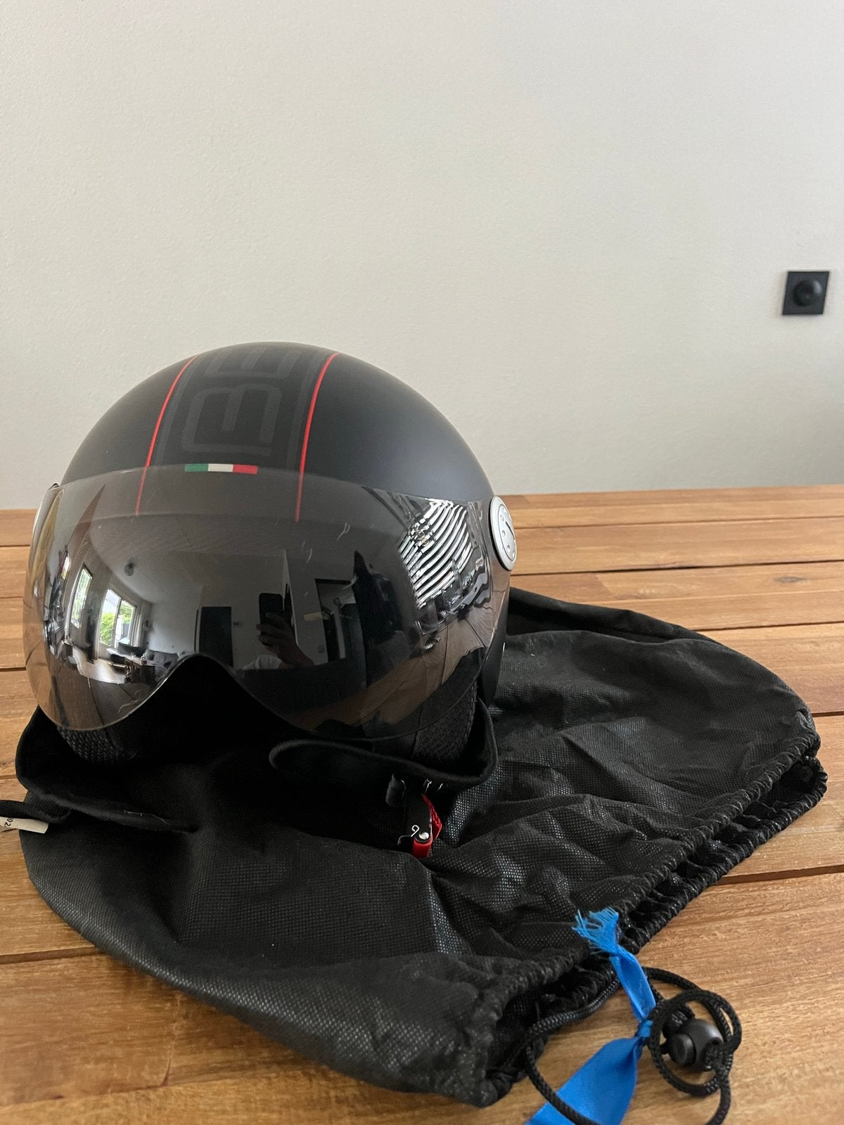 BEON Design Jethelm Mat Zwart Maat L - inclusief opbergzak, Fietsen en Brommers, Ophalen of Verzenden