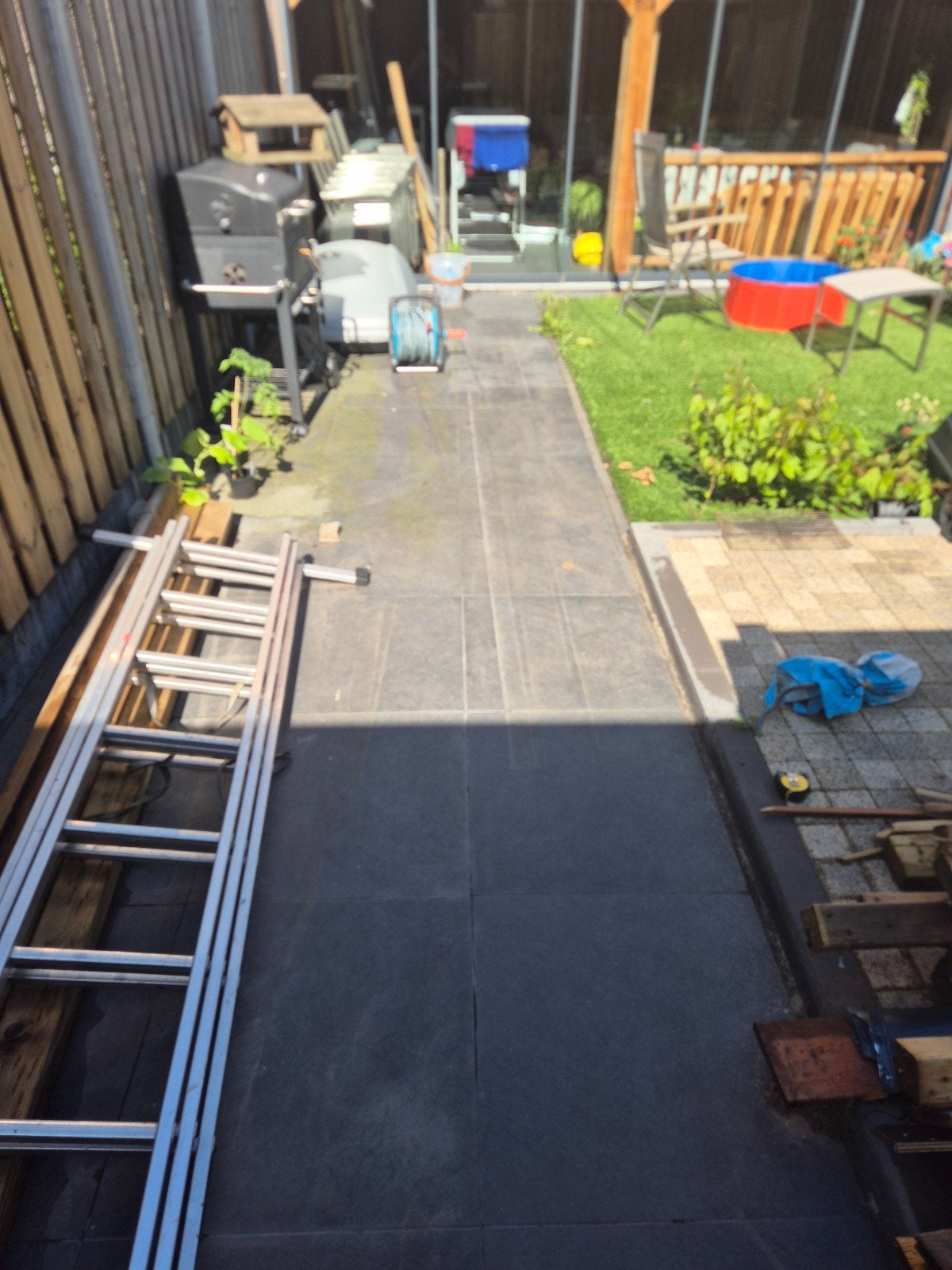 Tuintegels 60.5x60.5, Ophalen, Gebruikt, 10 m² of meer, Terrastegels