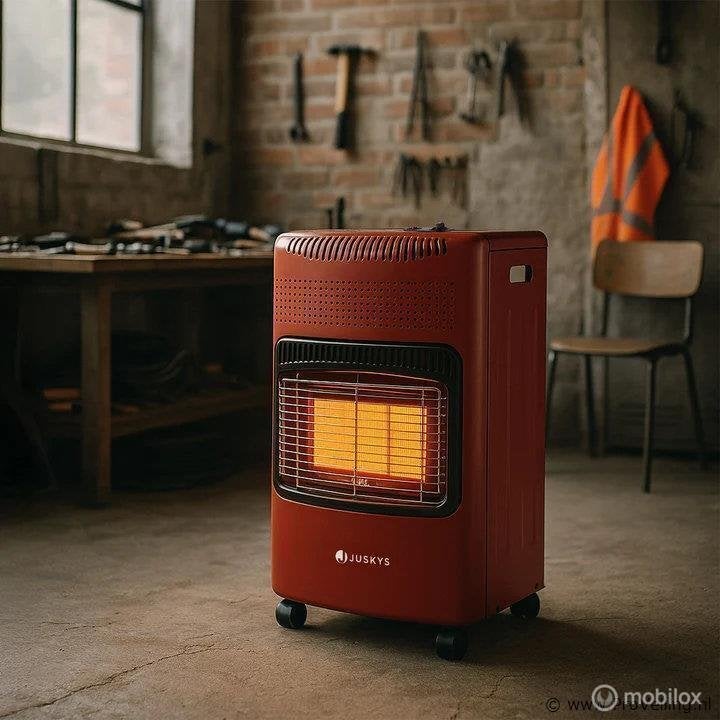 Online Veiling: Gaskachel - 3 standen - Max 4200 Watt - Rood, Huis en Inrichting, Nieuw