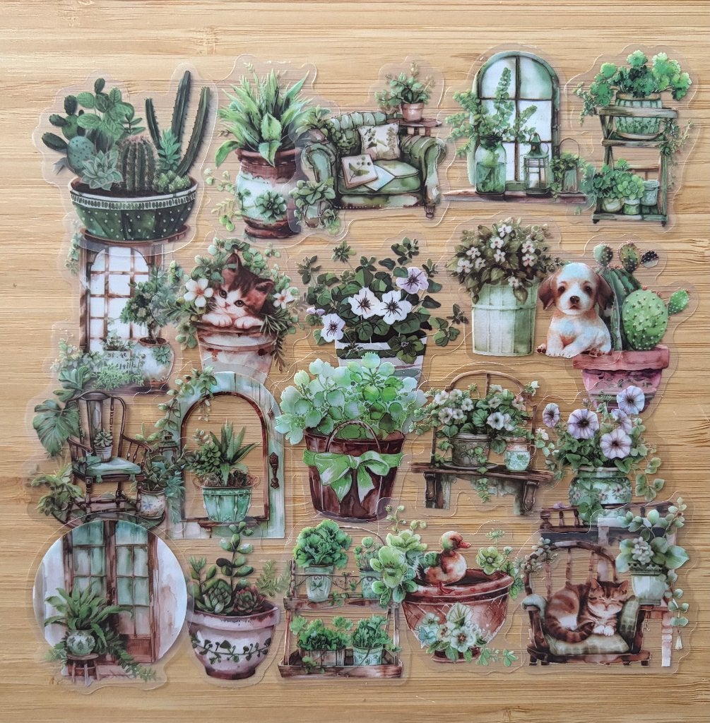 Planten, tuin decoratie sickers, Verzenden, Nieuw, Meerdere stickers