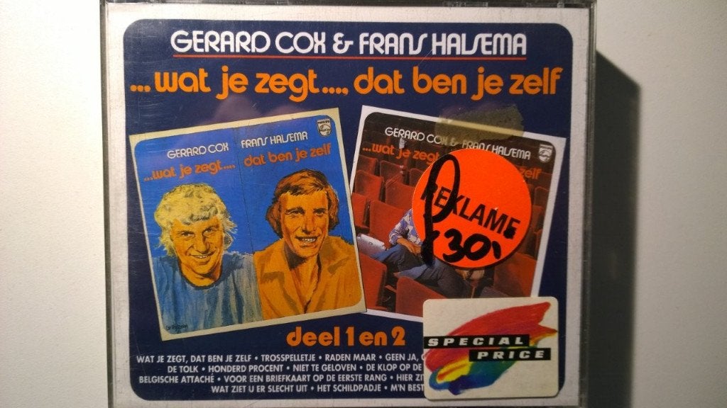 Frans Halsema & Gerard Cox - Wat Je Zegt Dat Ben Je Zelf, Cd's en Dvd's, Ophalen of Verzenden, Zo goed als nieuw, Pop, Album