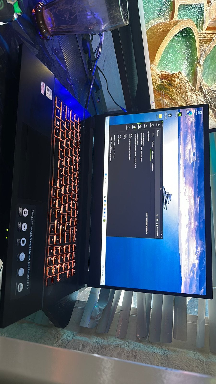 Gaming laptop erazer p10 RTX 3060ti, Computers en Software, Ophalen of Verzenden, Zo goed als nieuw, Gaming, 4 Ghz of meer