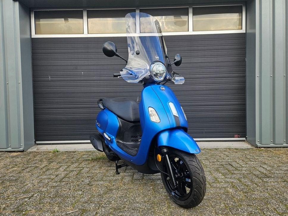 SYM FIDDLE 50 4T E5 SNOR BJ 2021 MAT BLEU 9316KM WINDSCHERM