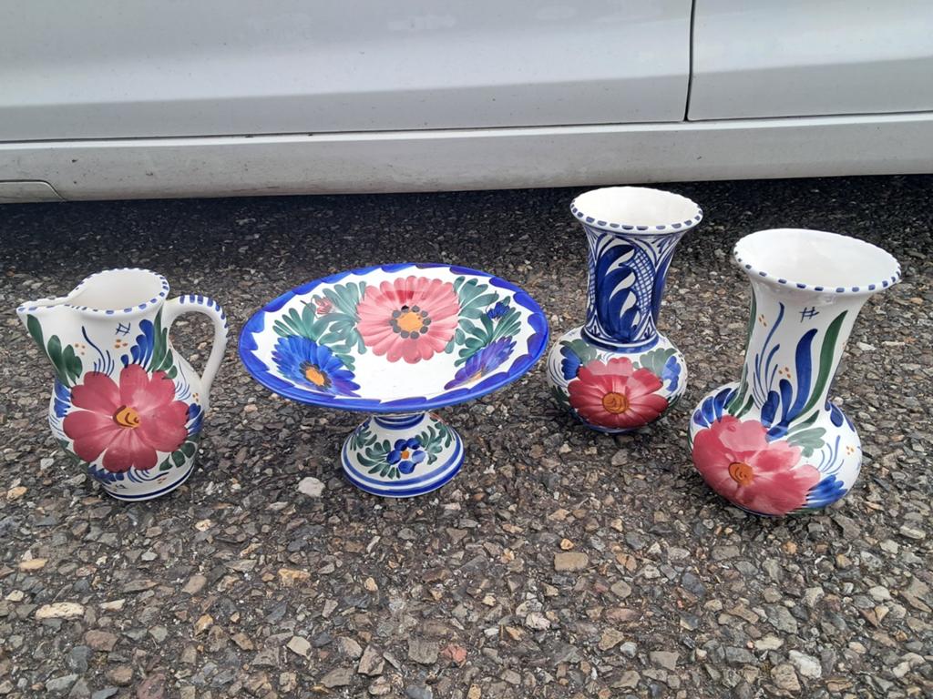 Spaans of Portugees poreceleine set, Ophalen of Verzenden