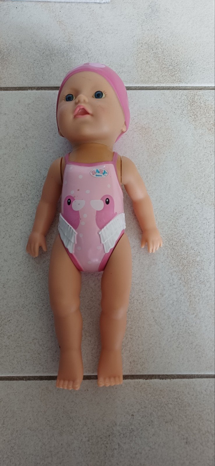 Baby Born zwempop met badpak en badmuts, Ophalen, Gebruikt, Babypop