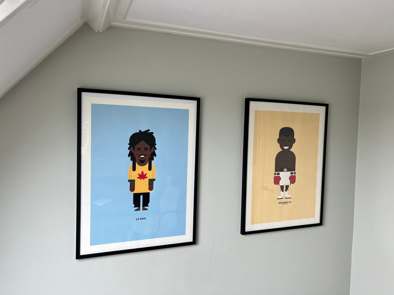 2 posters van Par le Duo incl lijst van Nielsen, Ophalen, 60 cm, 80 cm, Zo goed als nieuw