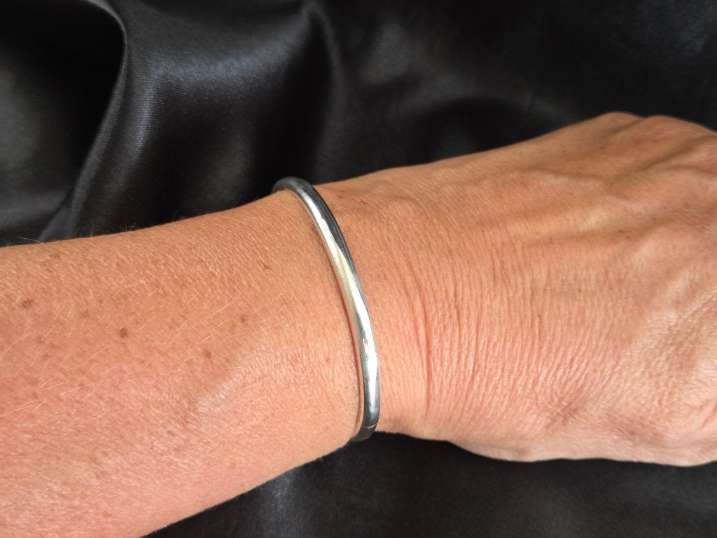 Zilveren classic Solide bangle / slavenarmband. 2026/500, ., Nieuw, Ophalen of Verzenden, .