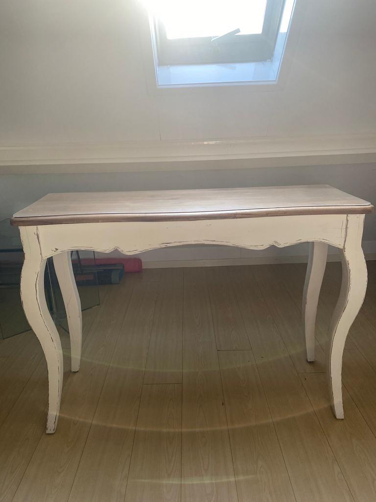 Brocante Sidetable met Spiegel - Landelijke Stijl, Ophalen, Gebruikt, 100 tot 150 cm, Overige houtsoorten