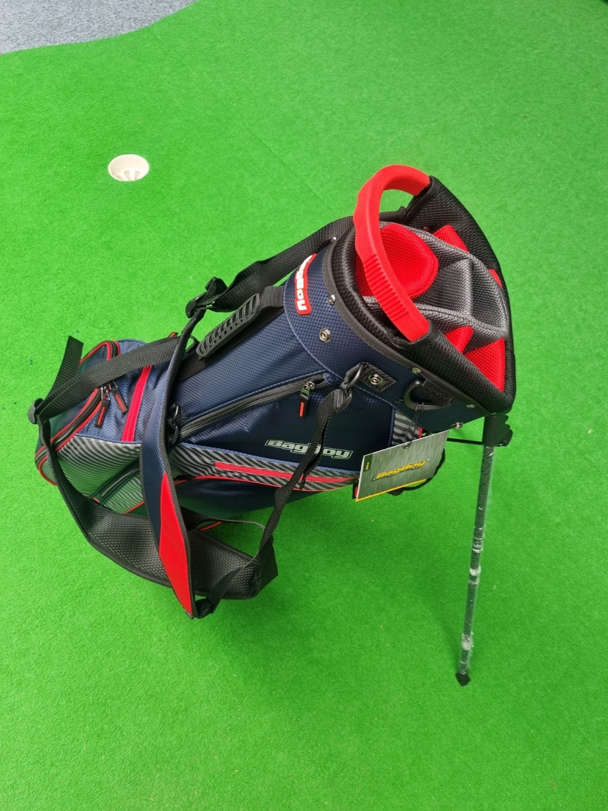 BagBoy Superlite Golftas - Donkerblauw/Rood (Nieuw), Ophalen, Nieuw, Tas, Overige merken