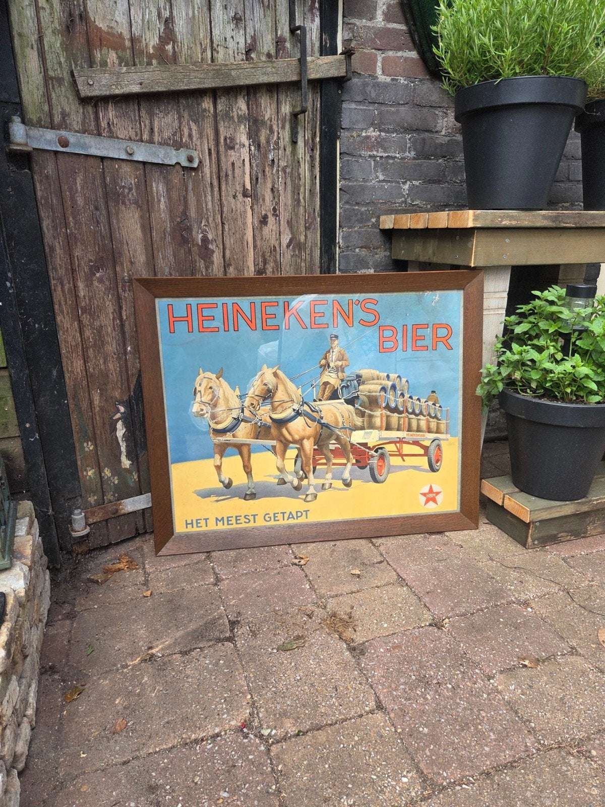 Vintage Heineken's Bier Reclamebord - Het Meest Getapt, Ophalen, Gebruikt, Reclamebord