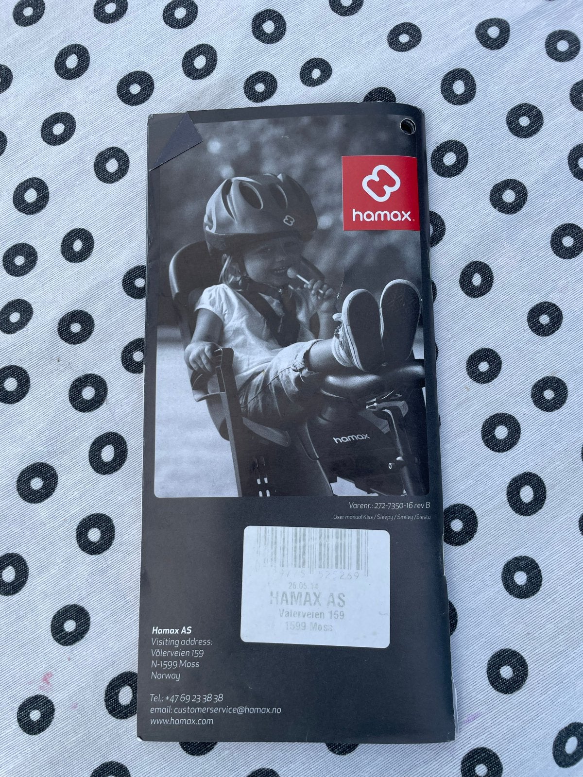 Hamax Siesta Fietsstoeltje - Achterzitje, Fietsen en Brommers, Fietsaccessoires | Fietsstoeltjes, Achterzitje, 9 t/m 18 kg, Ophalen of Verzenden