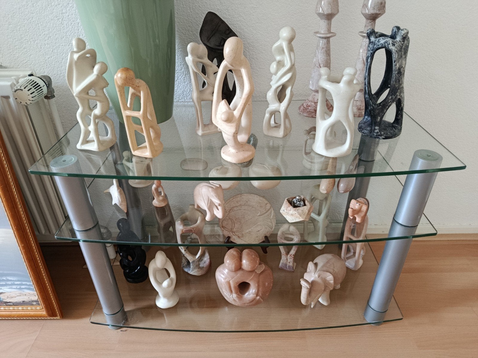 Diverse collectie stenen beelden - Afrikaanse kunst, Ophalen of Verzenden, Handgemaakt, 20 - 50 cm, Steen of Keramiek