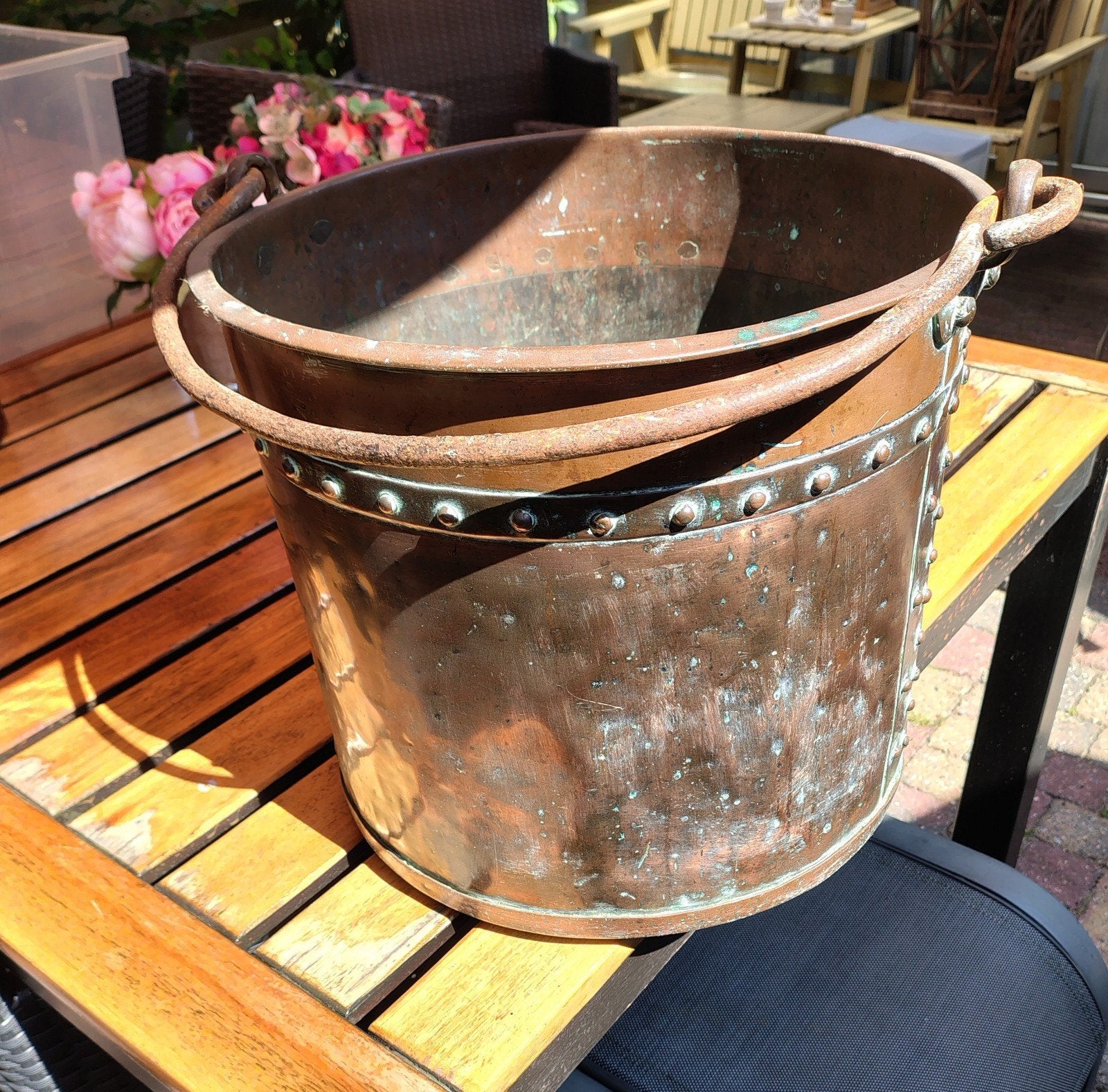 Antieke Koperen Emmer - Decoratief en Functioneel, Ophalen