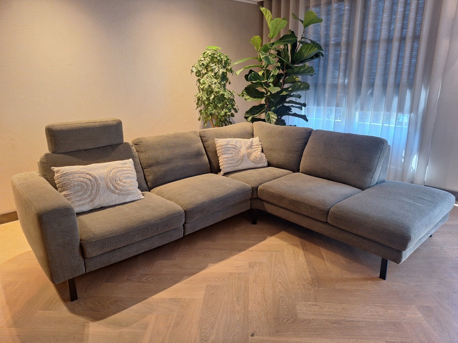 Hoekbank Piet Klerkx met electrisch relax gedeelte 4 j, Huis en Inrichting, Banken | Bankstellen, 100 tot 125 cm, Hoekbank, Ophalen of Verzenden