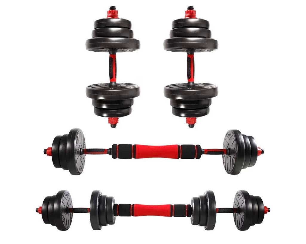 Dumbbellset 30kg met verbindingsbuis - Nieuw in verpakking, Ophalen, Nieuw, Armen, Halterset