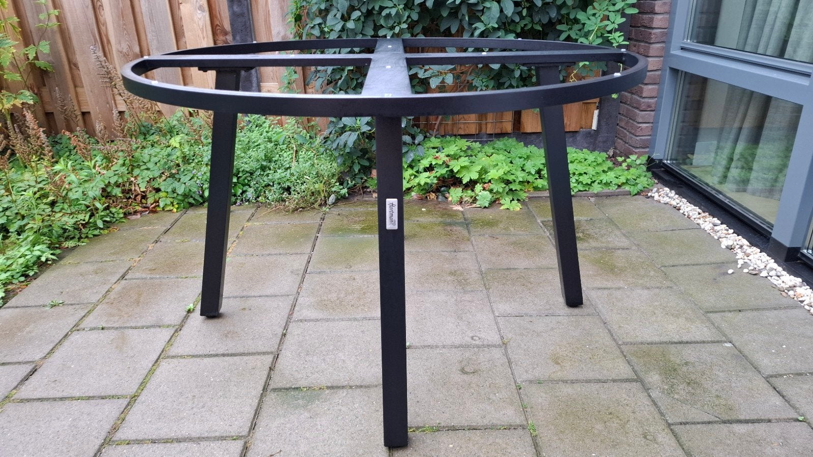 Hartman Livorno 120 cm aluminium tafelframe, Tuin en Terras, Tuintafels, Ophalen of Verzenden, Rond, Aluminium