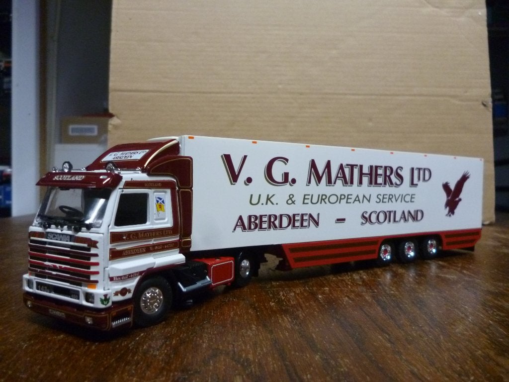 Tekno Scania 143 V.G. Mathers met certificaat, Ophalen of Verzenden, Nieuw, Bus of Vrachtwagen, Tekno