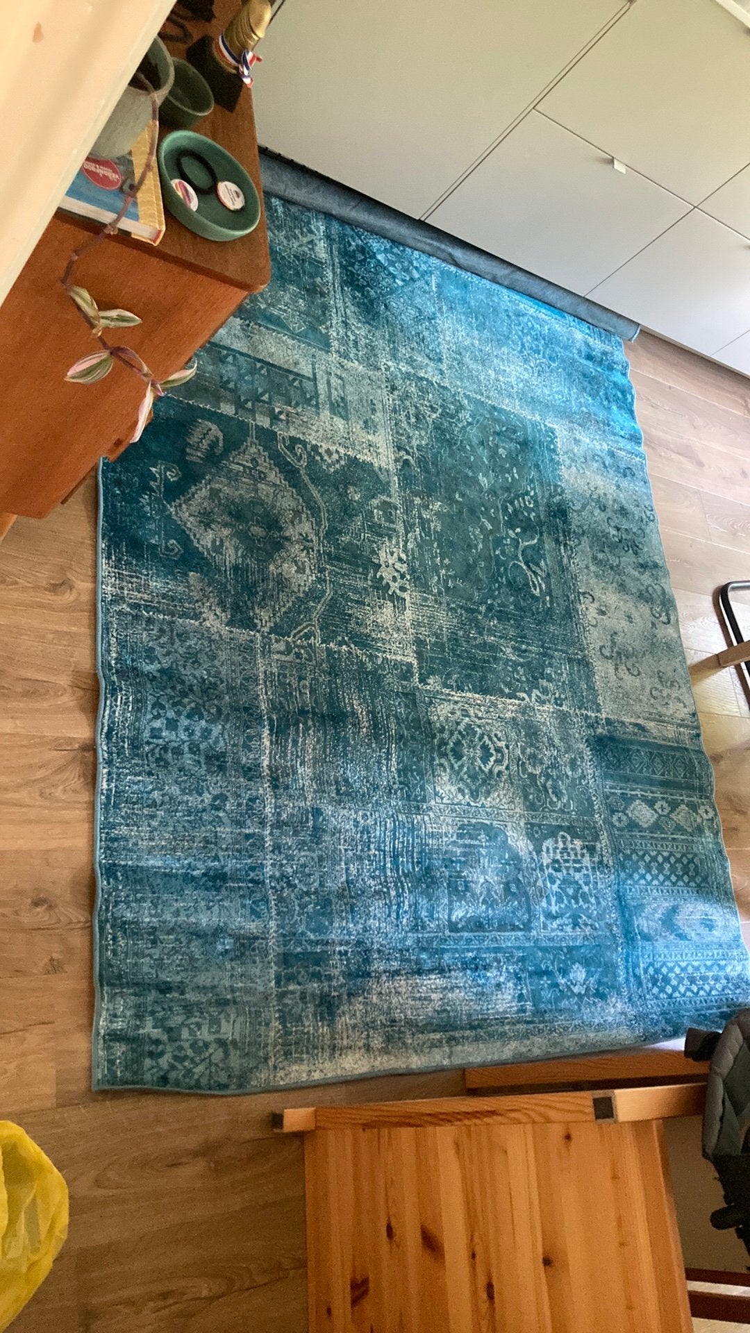 Groot blauw vloerkleed, Ophalen, Blauw, 150 tot 200 cm, 200 cm of meer