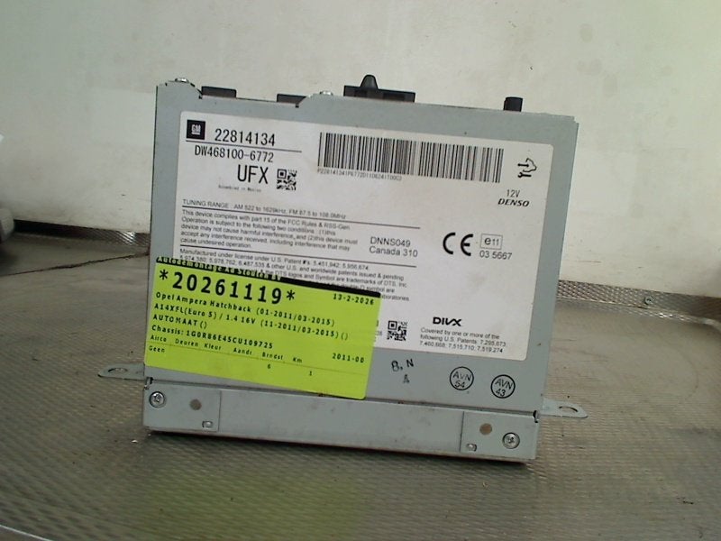 Cd Speler Opel Ampera (2011-11/2015-03) 22814134, Gebruikt, Bahnhofsplatz, Rüsselsheim am Main 65423, , Duitsland, Opel, Opel Automobile GmbH