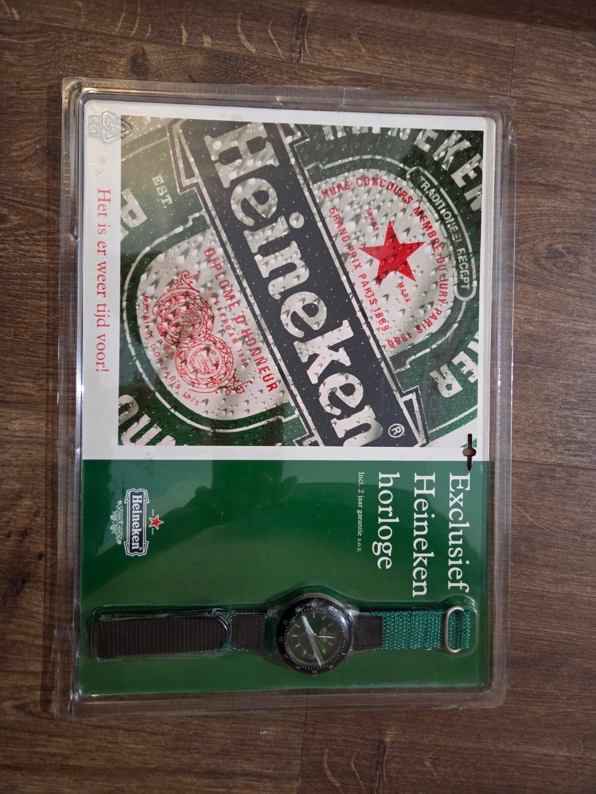 Exclusief Heineken horloge - Nieuw in verpakking, Sieraden, Tassen en Uiterlijk, Horloges | Heren, Overige merken, Kunststof, Polshorloge