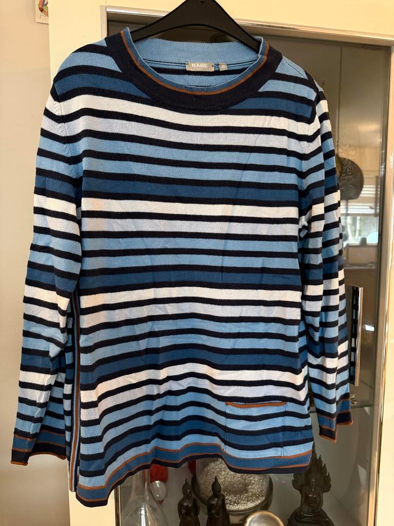 RABE gestreepte trui maat 46, Ophalen of Verzenden, Gedragen, Maat 46/48 (XL) of groter, Blauw