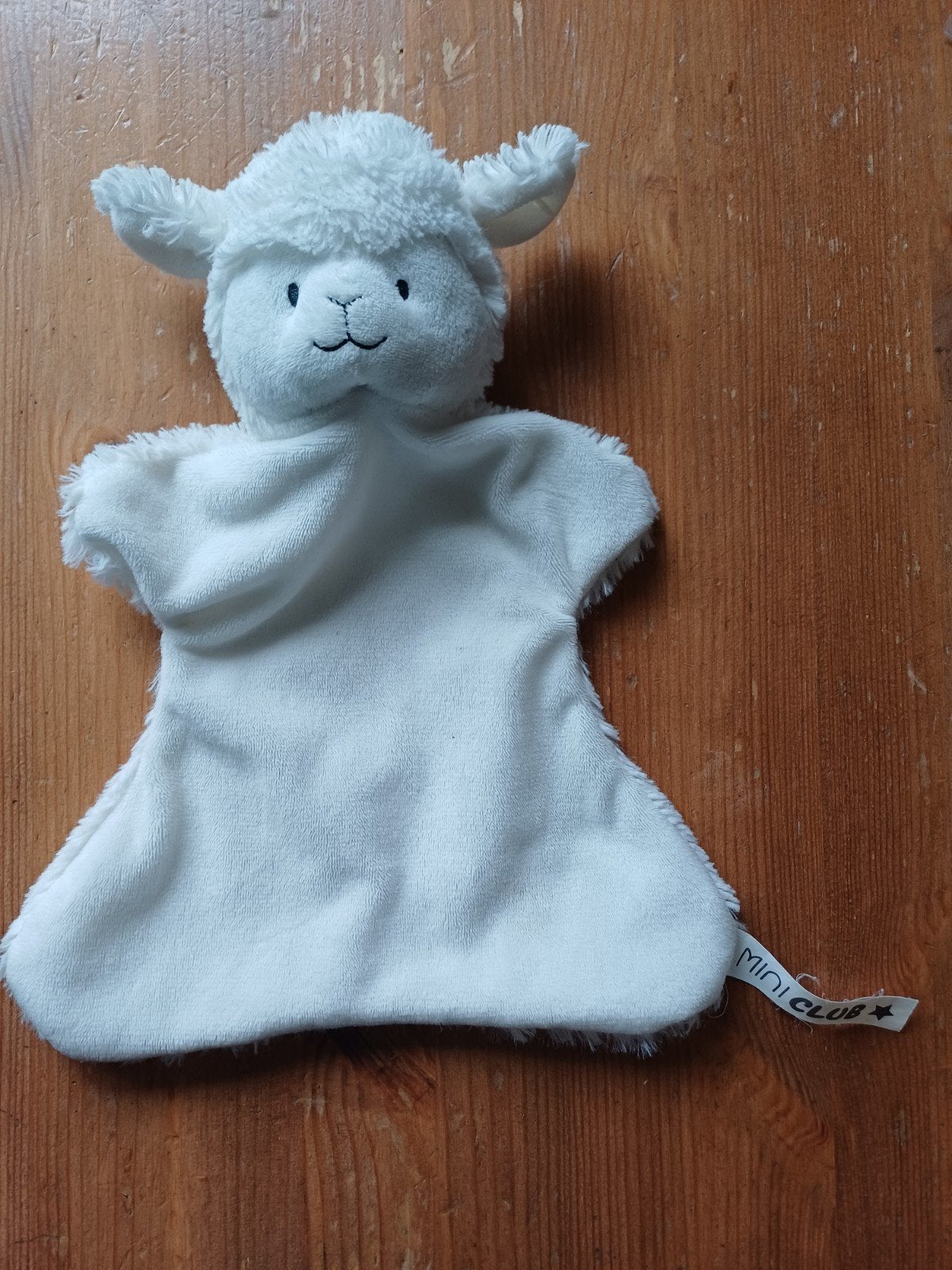 minuclub nini club knuffeldoekje doekje wit schaap schaapje, Ophalen of Verzenden, Zo goed als nieuw, Overige typen