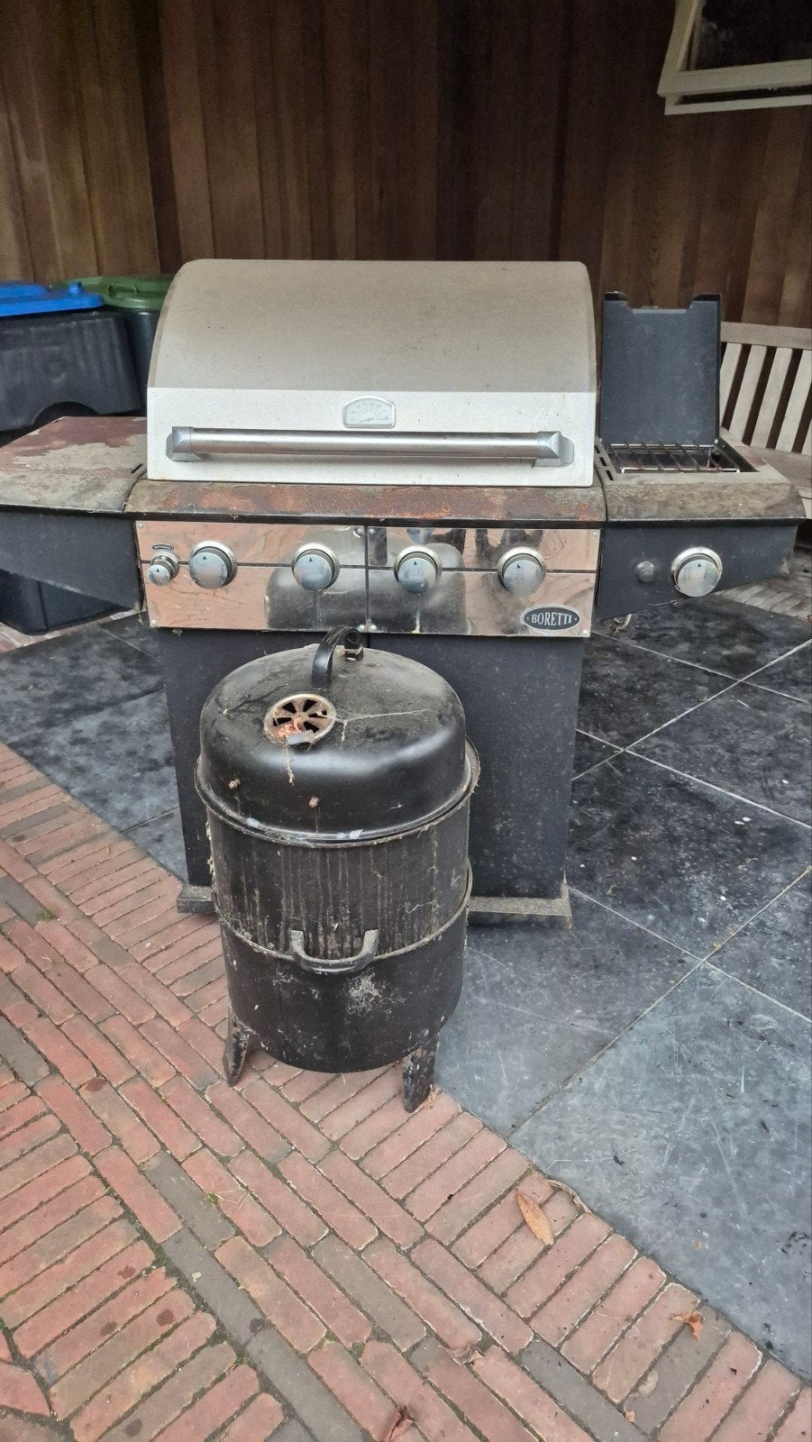 Boretti Buitenbarbecue op Gas met Smoker - Zo goed als nieuw, Ophalen, Zo goed als nieuw, Boretti