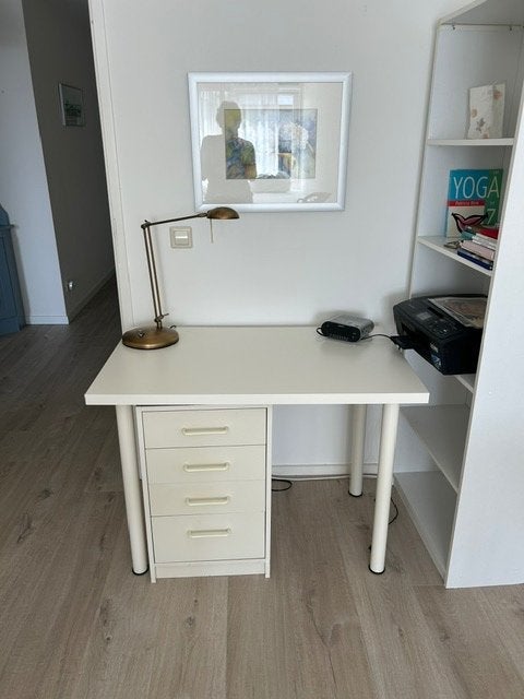 Tafel met ladenkastje, Huis en Inrichting, Tafels | Sidetables, Ophalen, Gebruikt, 100 tot 150 cm, Rechthoekig