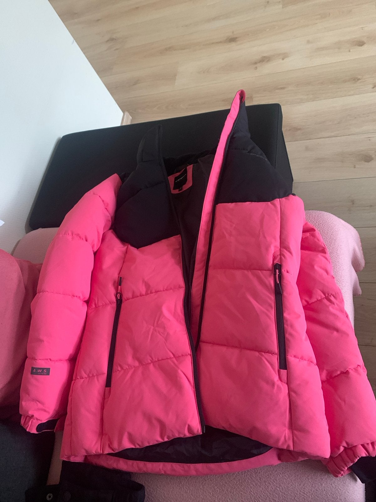 Ski-jas en 2 skibroeken set - Roze/Zwart &  maat 158, Ophalen of Verzenden, Nieuw, Maat 34 (XS) of kleiner, Pak