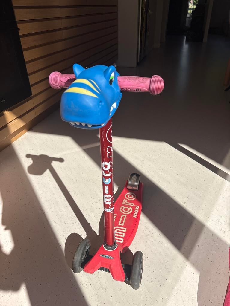 Micro Maxi step met dinosauruskop, Fietsen en Brommers, Steps, Ophalen, Zo goed als nieuw, Gewone step