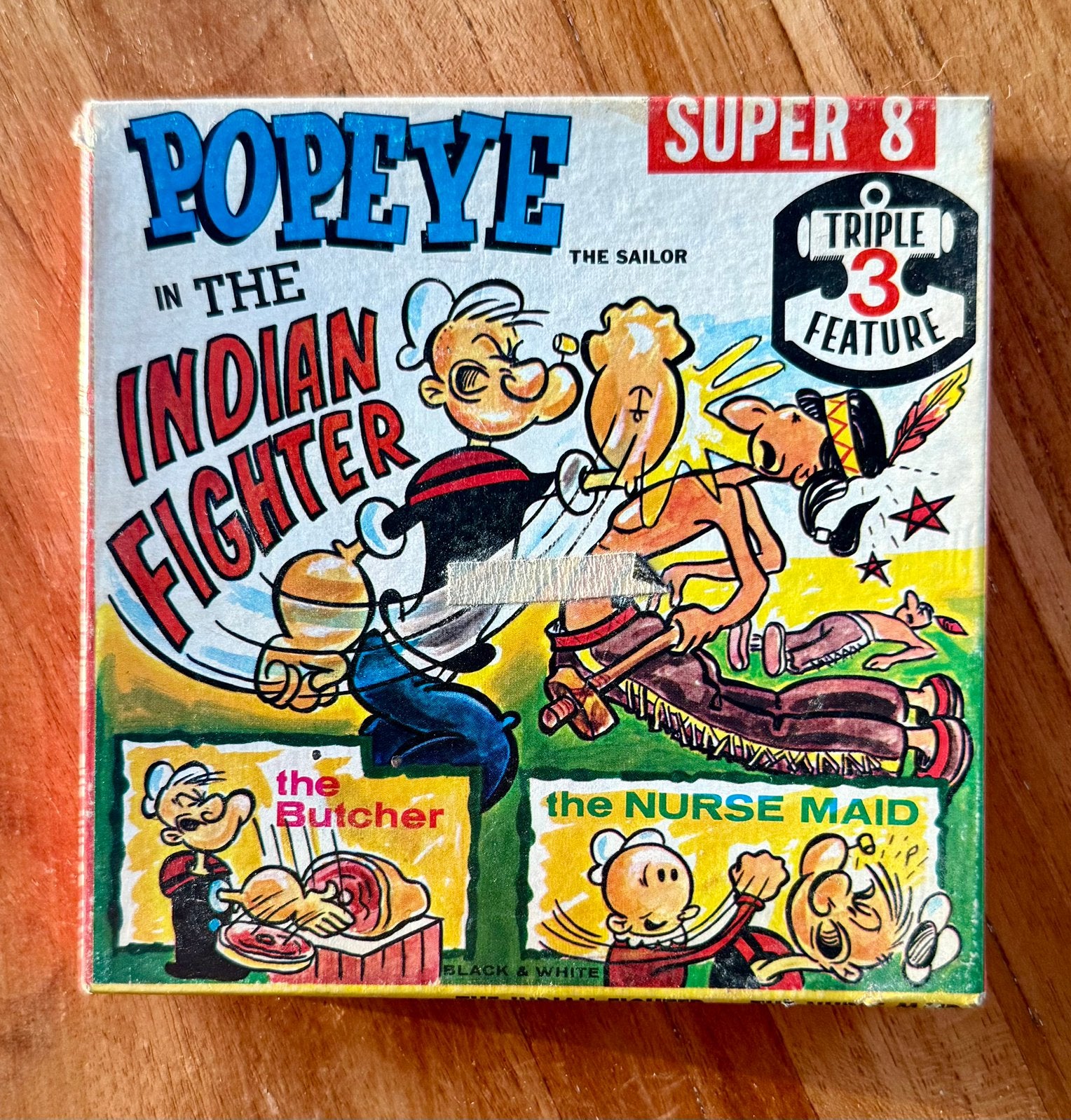 Super 8 Popeye The Indian Fighter The Butcher The Nurse Maid, Ophalen of Verzenden, 8mm film