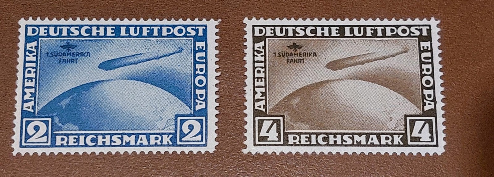 Duitsland Zeppelin 1. Südamerikafahrt zegels (Nachdruck), Ophalen of Verzenden, Overige periodes, Postfris