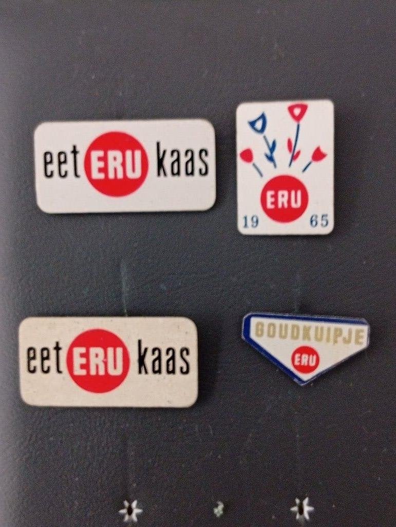 Eru speldjes metaal (blik) 9 stuks, Verzamelen, Ophalen of Verzenden, Gebruikt, Merk, Speldje of Pin