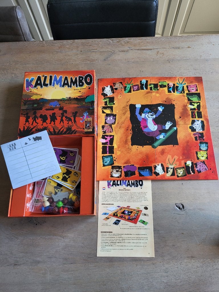 Kalimambo Bordspel - Avontuurlijk familiespel, Hobby en Vrije tijd, Vijf spelers of meer, Ophalen of Verzenden, Gebruikt, 999 Games