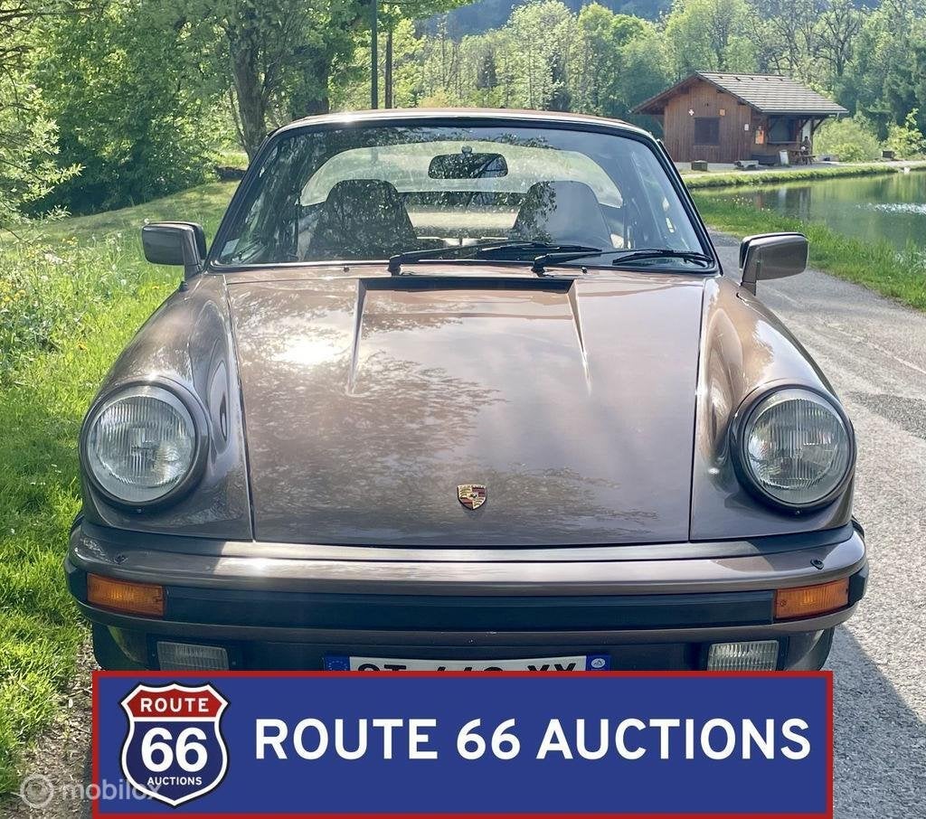 Porsche 911 Carrera 3.2 Cabriolet | 1984 | Route 66 Auctions, Auto's, Oldtimers, Overige carrosserieën, Zwart, Bedrijf, Porsche