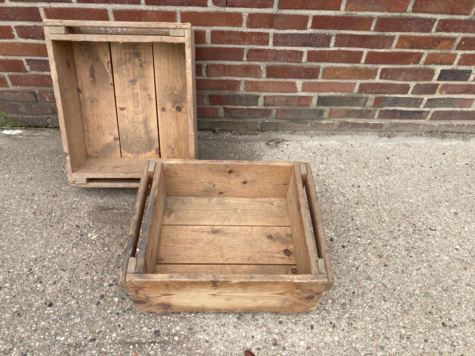 Vintage oude houten kisten 55x40x20 cm, Minder dan 50 cm, Gebruikt, 50 tot 100 cm, Ophalen of Verzenden