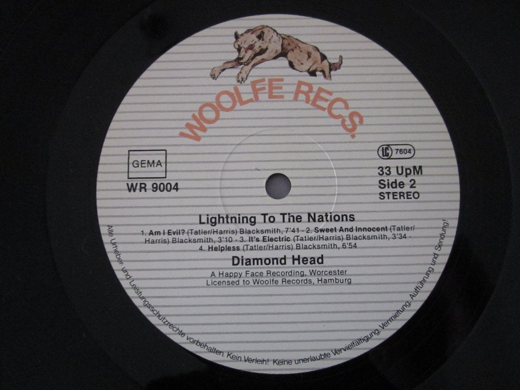 Foto 7 van Diamond Head - Lightning To The Nations 1981 Woolfe Dui LP