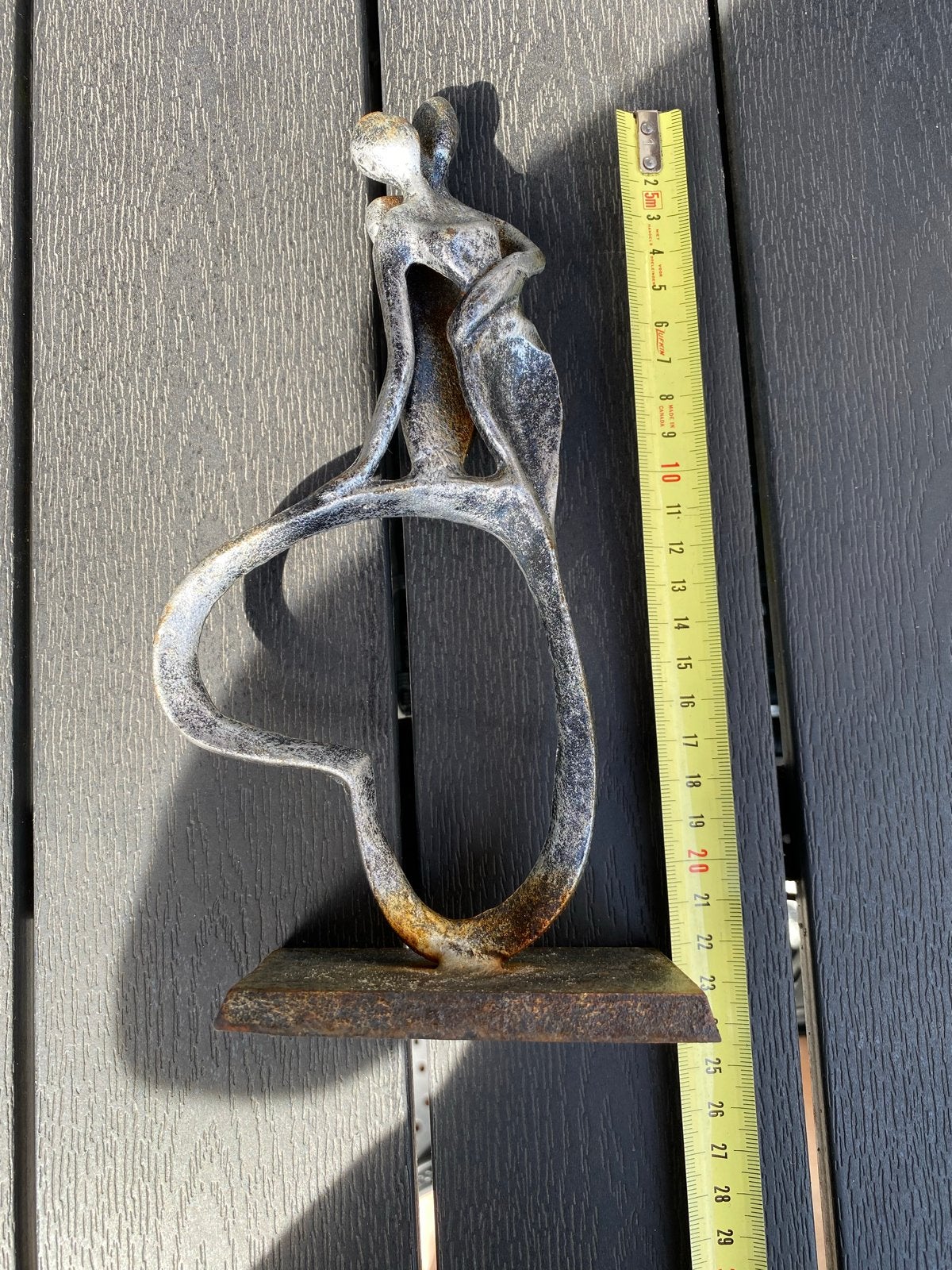 Metalen Beeld Liefdespaar - Abstracte Kunst, Groep mensen, Verzenden, Handgemaakt, 20 - 50 cm