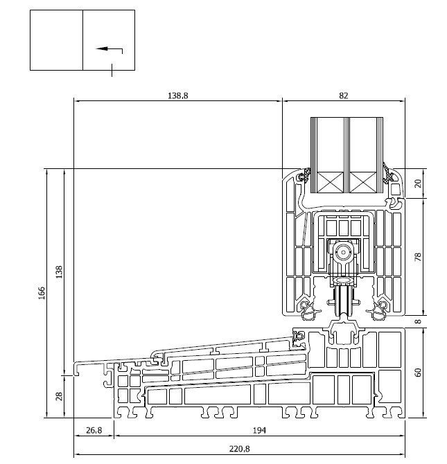 Hefschuifpui b300 x h230 cm wit  --, Niet ingevuld, Kunststof, 225 cm of meer, Niet ingevuld
