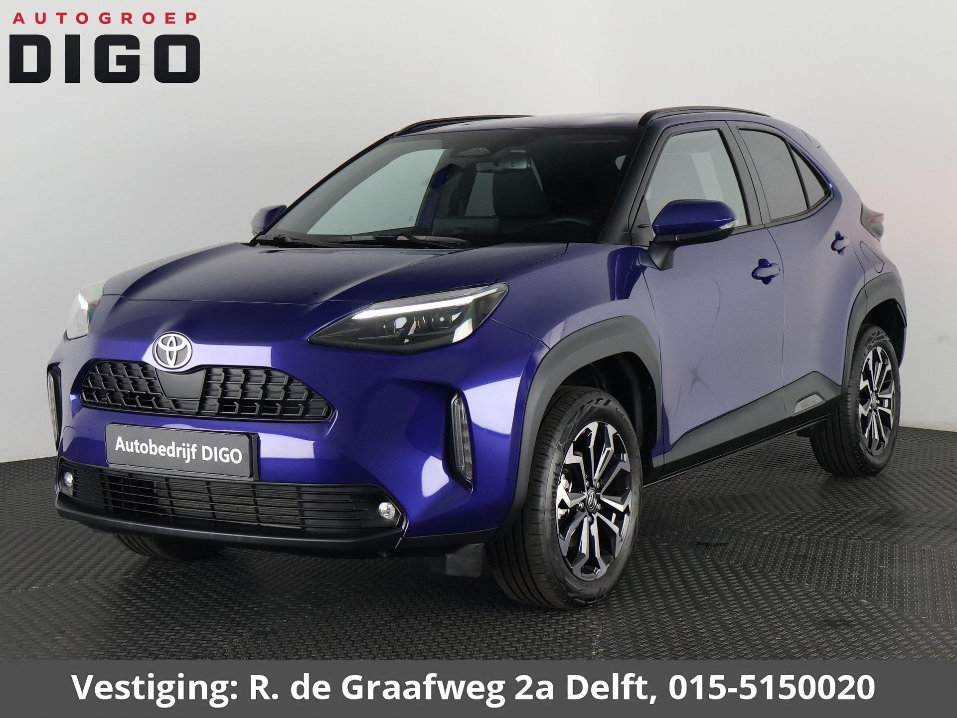 Toyota Yaris Cross 1.5 Hybrid 115 Dynamic Luxury | Stuur- &, Stof, Gebruikt, 1165 kg, Blauw