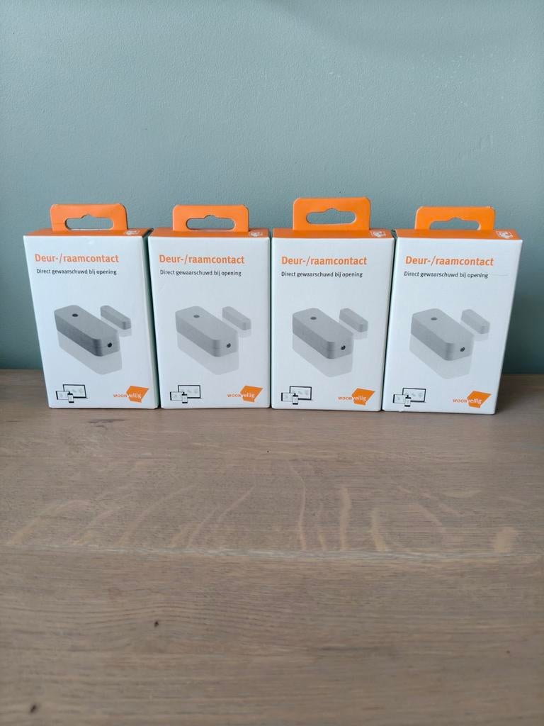4x Woonveilig deur- raamcontact, Ophalen of Verzenden, Nieuw, Detector, Sensor of Melder
