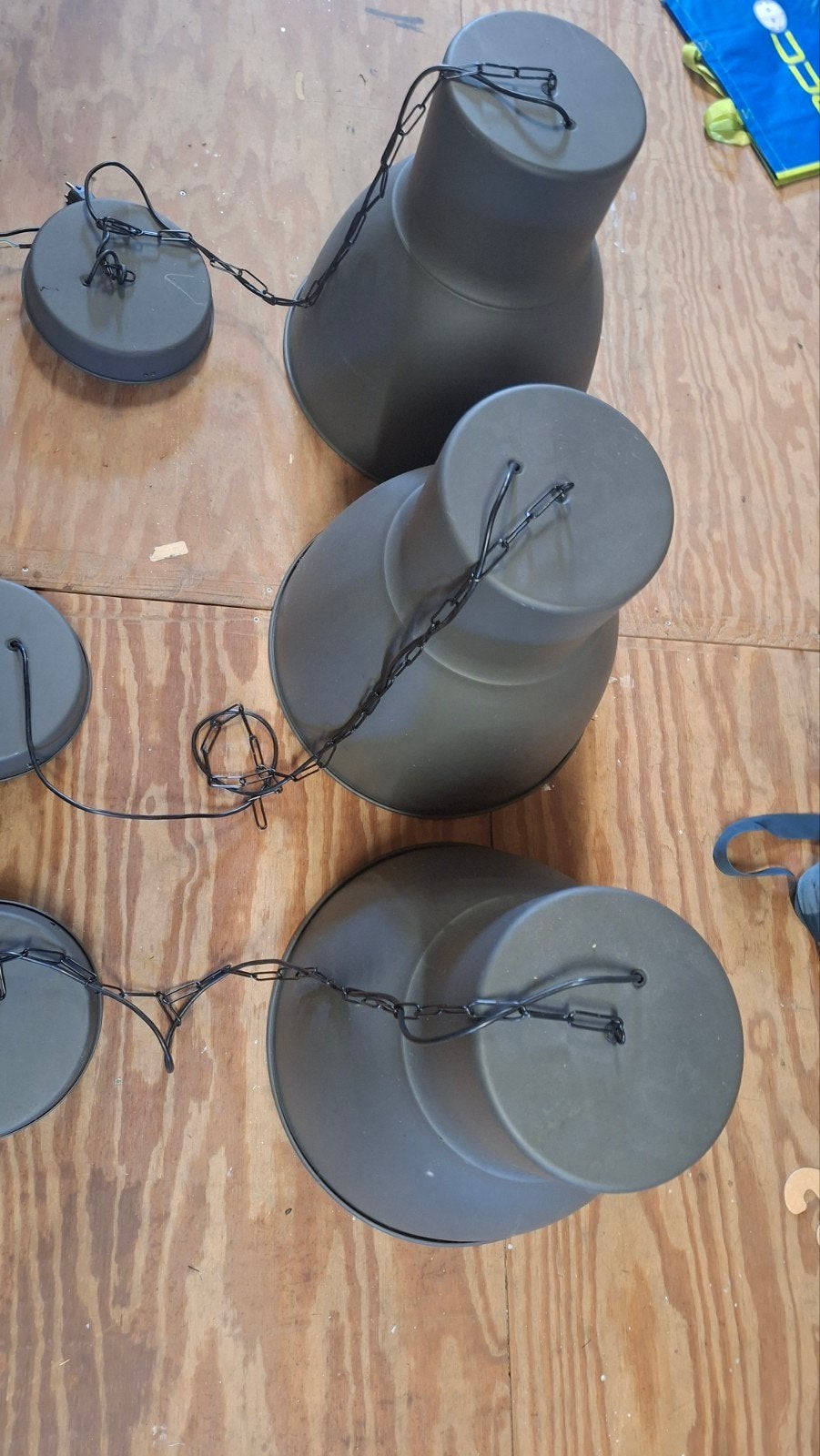 3x zgan Ikea Hektar T1029 hanglampen, Ø45cm, Ophalen